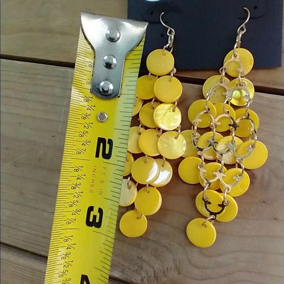 Designs by Jil yellow dangling earrings-NWT - Picture 8 of 9